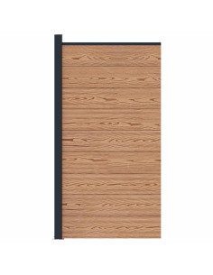 Pannello di Recinzione WPC e Alluminio Marrone 2