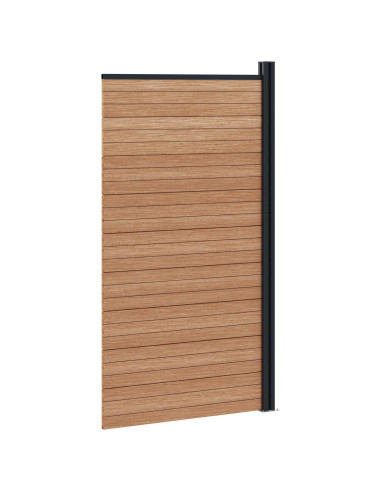 Pannello di Recinzione WPC e Alluminio Marrone