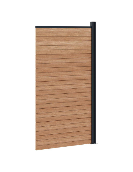 Pannello di Recinzione WPC e Alluminio Marrone