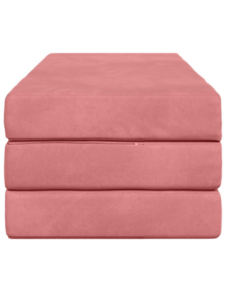 Divano Letto Pieghevole 160 x 67 x 45 cm Rosa