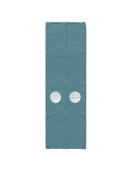 Letto con Tunnel 3 pcs Bianco e azzurro Legno multistrato