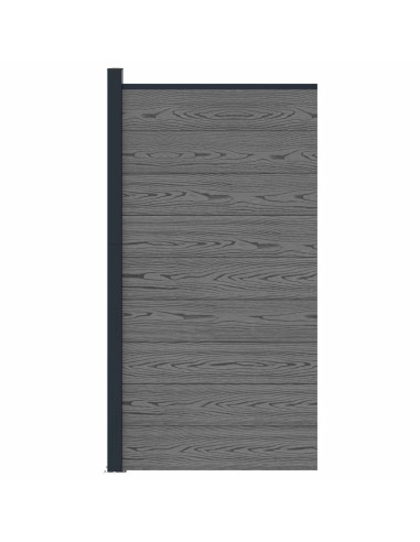 Pannello di Recinzione WPC e Alluminio Grigio