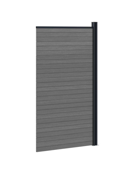 Pannello di Recinzione WPC e Alluminio Grigio