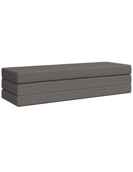 Divano Letto Pieghevole 180 x 67 x 45 cm Grigio Chiaro