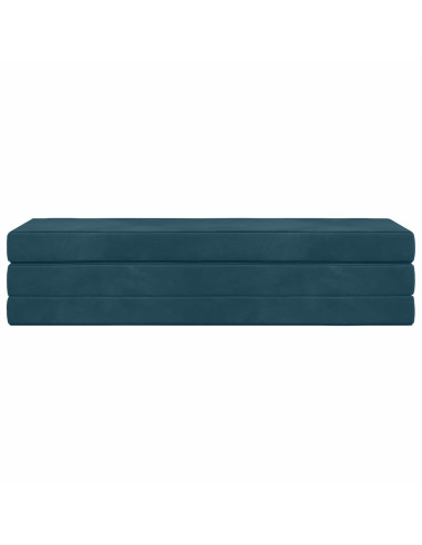 Divano Letto Pieghevole 180 x 67 x 45 cm Blu