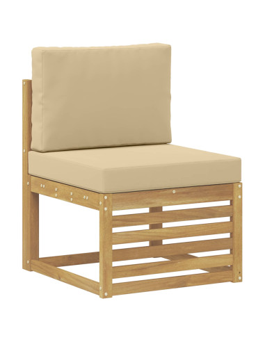 Set di divani da esterno 7 pcs Bianco e Beige