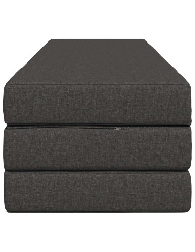 Divano Letto Pieghevole 180 x 67 x 45 cm Grigio Scuro