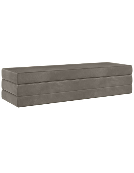 Divano Letto Pieghevole 180 x 67 x 45 cm Grigio Chiaro