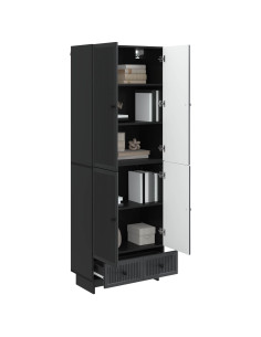 Set di armadi 2 pcs Nero 66 x 34,5 x 95 cm Legno ingegnerizzato 2