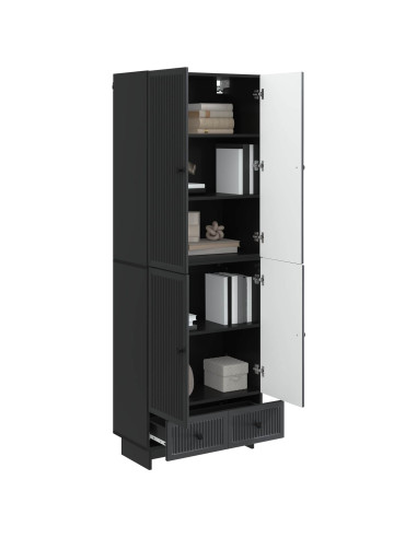 Set di armadi 2 pcs Nero 66 x 34,5 x 95 cm Legno ingegnerizzato