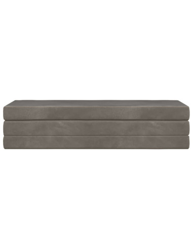 Divano Letto Pieghevole 180 x 67 x 45 cm Grigio Chiaro