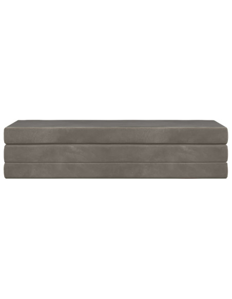 Divano Letto Pieghevole 180 x 67 x 45 cm Grigio Chiaro