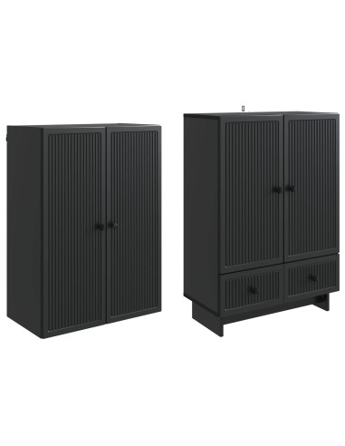 Set di armadi 2 pcs Nero 66 x 34,5 x 95 cm Legno ingegnerizzato