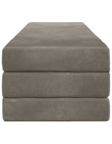 Divano Letto Pieghevole 180 x 67 x 45 cm Grigio Chiaro