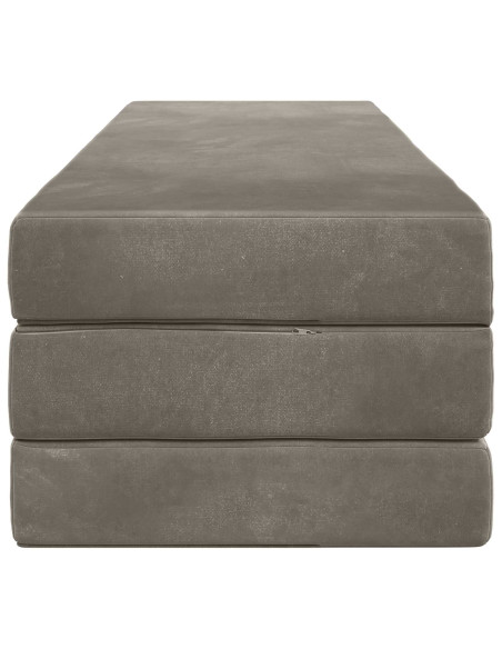 Divano Letto Pieghevole 180 x 67 x 45 cm Grigio Chiaro