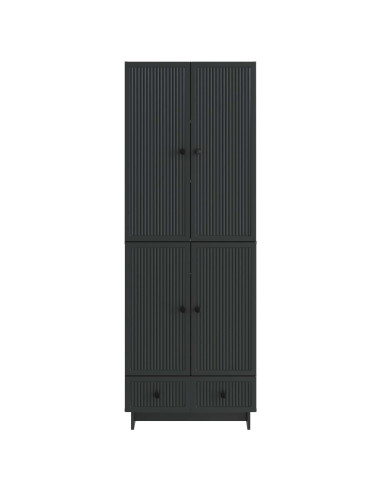 Set di armadi 2 pcs Nero 66 x 34,5 x 95 cm Legno ingegnerizzato
