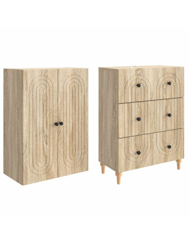 Set di armadi 2 pcs 66 x 34,5 x 90 cm Legno ingegnerizzato