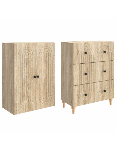Set di armadi 2 pcs 66 x 34,5 x 90 cm Legno ingegnerizzato
