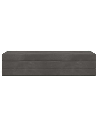 Divano Letto Pieghevole 180 x 67 x 45 cm Grigio Scuro