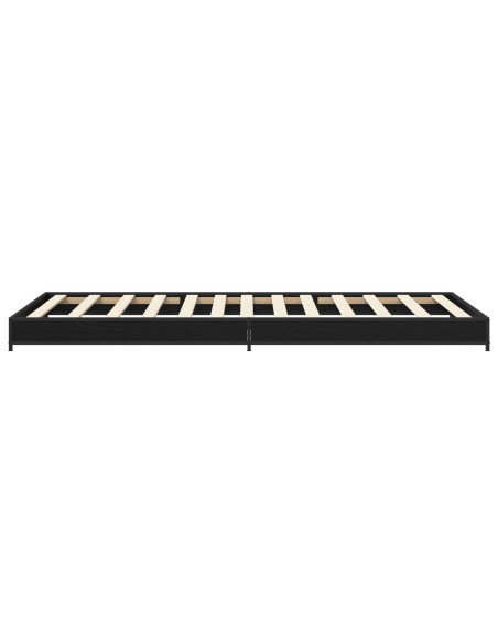 Struttura del letto Rovere Nero 80 x 200 cm