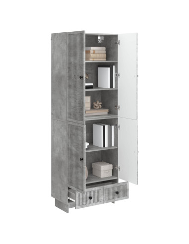 Set di armadi 2 pcs Grigio Cemento 66 x 34,5 x 95 cm
