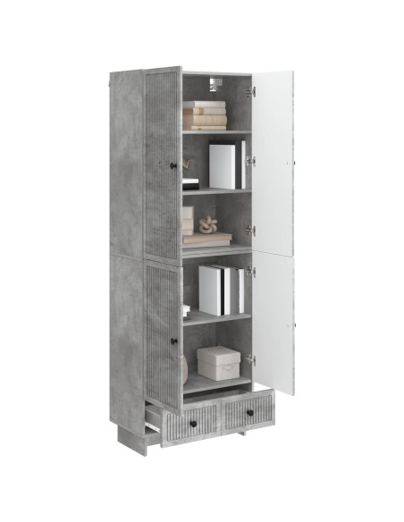 Set di armadi 2 pcs Grigio Cemento 66 x 34,5 x 95 cm