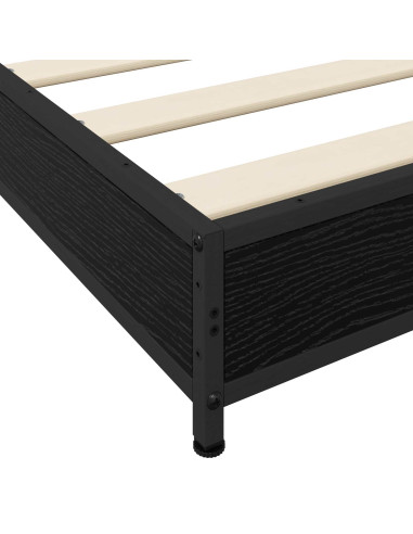 Struttura del letto Rovere Nero 80 x 200 cm