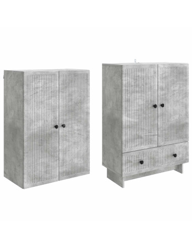 Set di armadi 2 pcs Grigio Cemento 66 x 34,5 x 95 cm