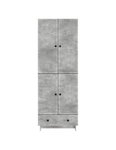 Set di armadi 2 pcs Grigio Cemento 66 x 34,5 x 95 cm
