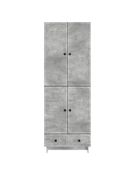 Set di armadi 2 pcs Grigio Cemento 66 x 34,5 x 95 cm