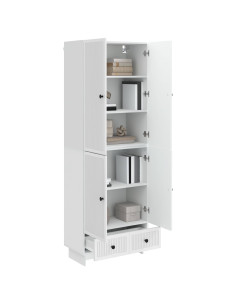 Set di armadi 2 pcs Bianco Lucido 66 x 34,5 x 95 cm 2