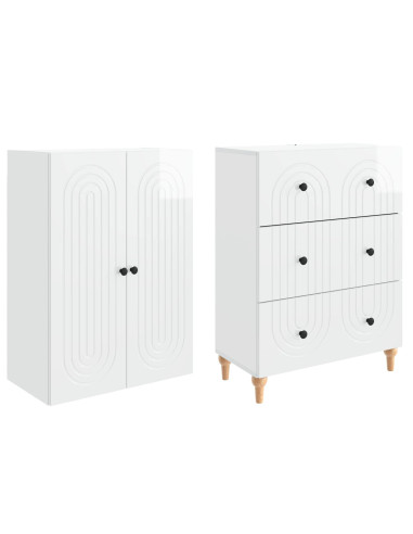 Set di armadi 2 pcs 66 x 34,5 x 90 cm Legno ingegnerizzato