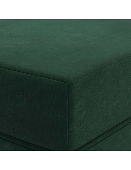 Divano Letto Pieghevole 180 x 67 x 45 cm Verde Scuro