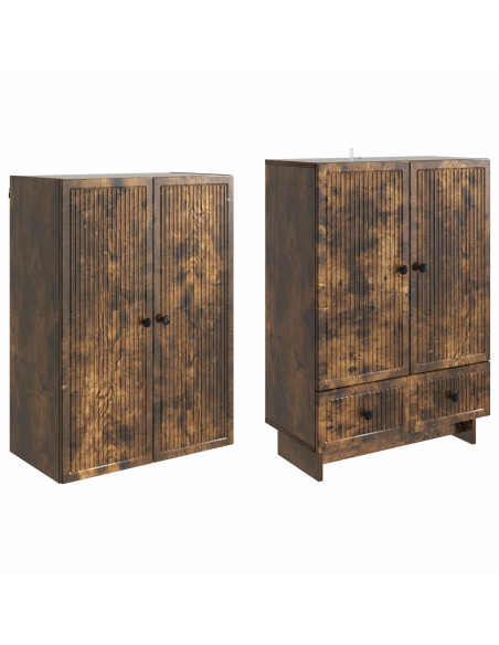 Set di armadi 2 pcs Rovere Fumo 66 x 34,5 x 95 cm