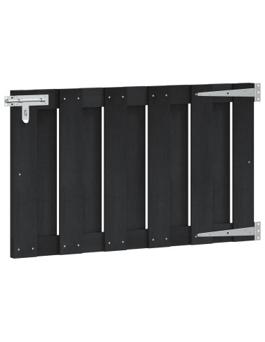 Cancello da giardino 100 x 60 cm WPC e Alluminio Nero
