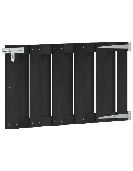 Cancello da giardino 100 x 60 cm WPC e Alluminio Nero