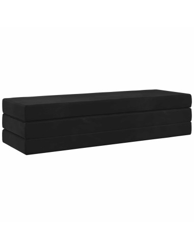 Divano Letto Pieghevole 180 x 67 x 45 cm Nero