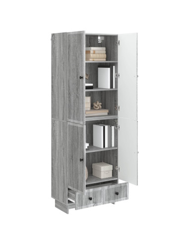 Set di armadi 2 pcs Sonoma grigio 66 x 34,5 x 95 cm