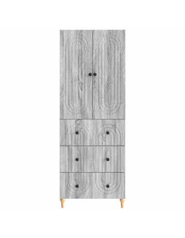 Set di armadi 2 pcs Sonoma grigio 66 x 34,5 x 90 cm