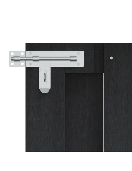 Cancello da giardino 100 x 80 cm WPC e Alluminio Nero