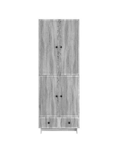 Set di armadi 2 pcs Sonoma grigio 66 x 34,5 x 95 cm