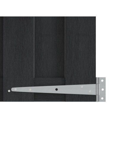 Cancello da giardino 100 x 80 cm WPC e Alluminio Nero