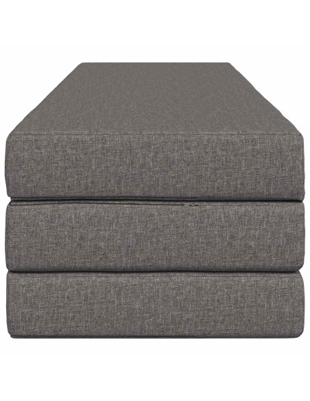 Divano Letto Pieghevole 200 x 67 x 45 cm Grigio Chiaro