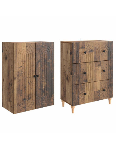 Set di armadi 2 pcs 66 x 34,5 x 90 cm Legno ingegnerizzato