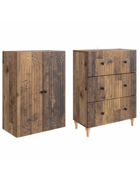 Set di armadi 2 pcs 66 x 34,5 x 90 cm Legno ingegnerizzato