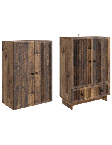 Set di armadi 2 pcs Legno antico 66 x 34,5 x 95 cm