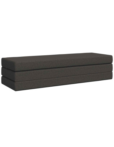 Divano Letto Pieghevole 200 x 67 x 45 cm Grigio Scuro