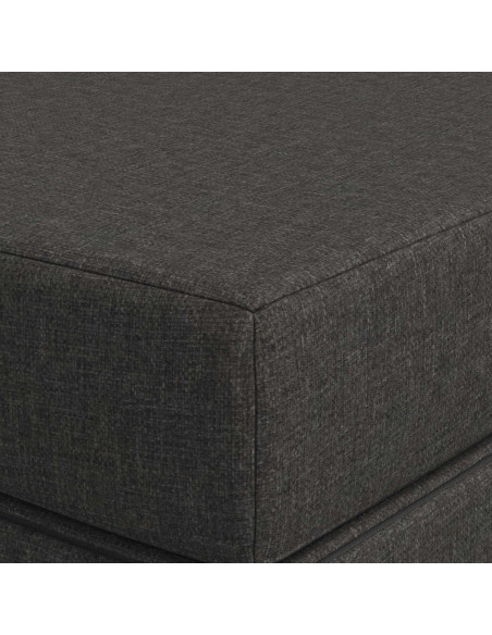 Divano Letto Pieghevole 200 x 67 x 45 cm Grigio Scuro