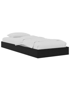 Struttura letto a pavimento Rovere Nero 80 x 200 cm