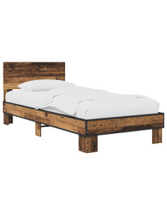 Struttura letto con testata Legno antico 80 x 200 cm